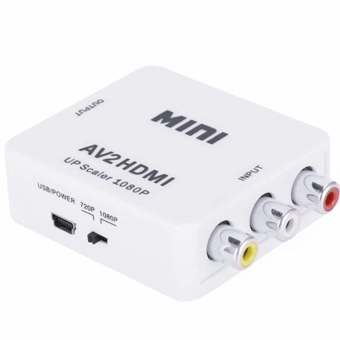 Adaptateur AV/RCA vers HDMI 1080P