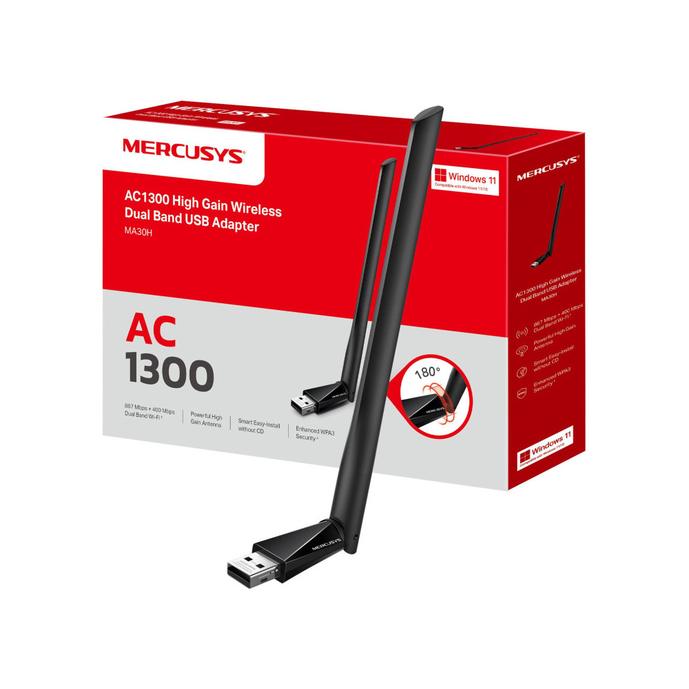 Clé WiFi USB Mercusys MA30H AC1300
