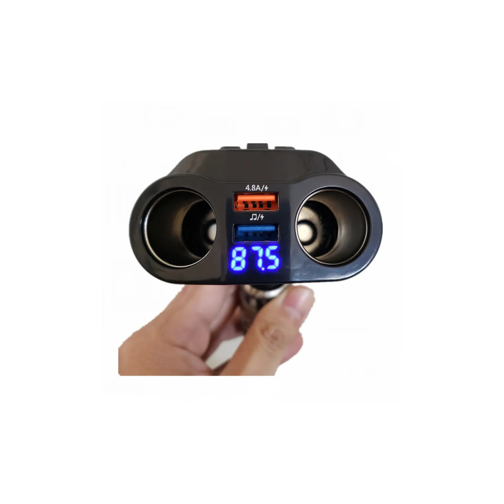 MP3 Bluetooth avec Allume-cigare Voiture Multi-Prises 2 prises